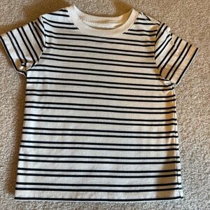 Cat & Jack Black and White Striped Tee